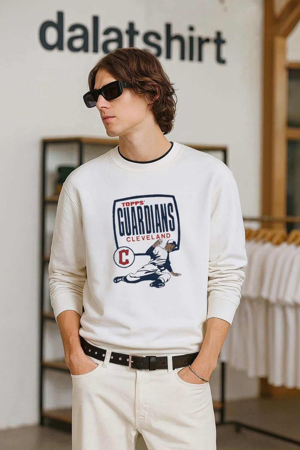Topps Cleveland Guardians Baseball Player Logo Graphic shirt