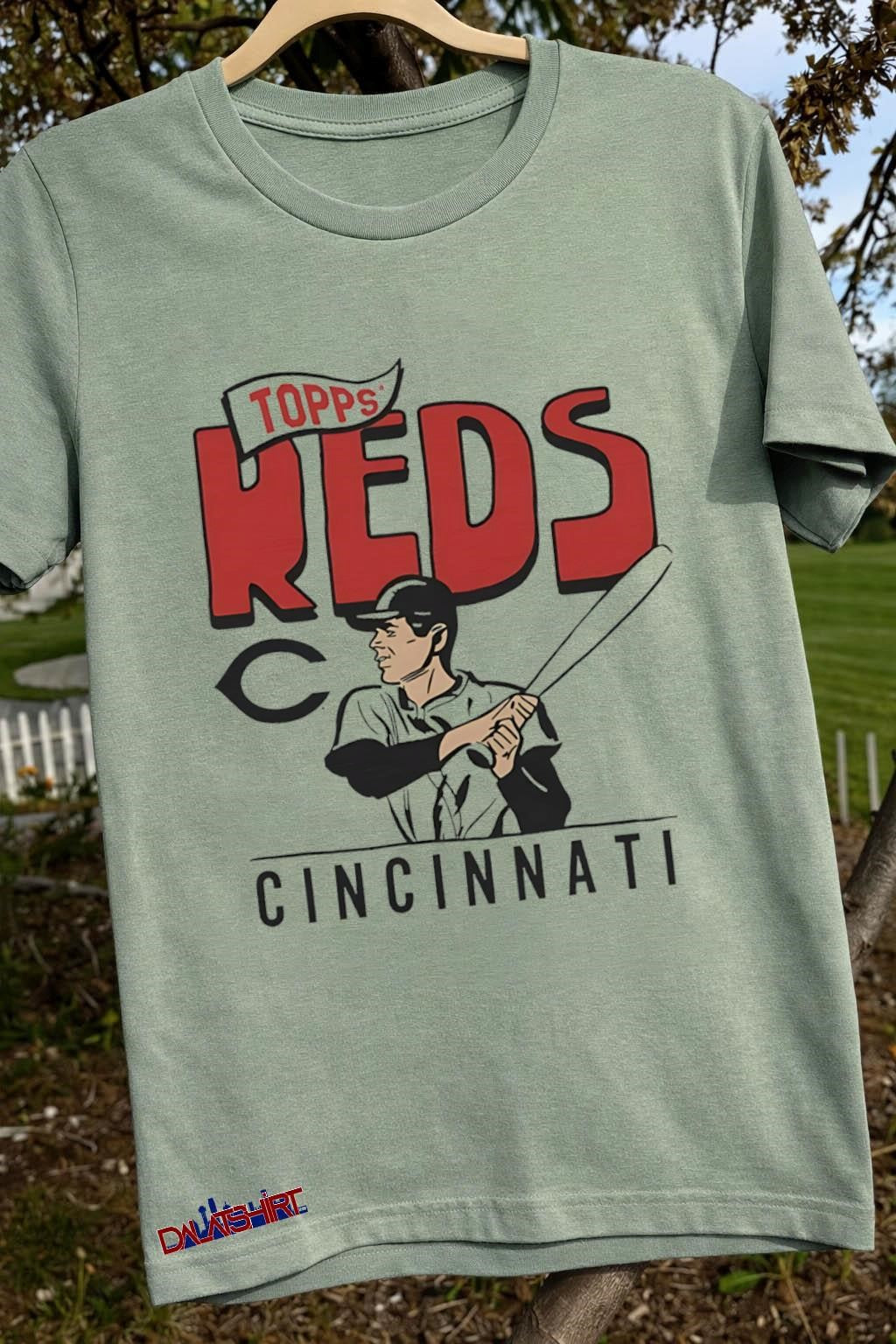 Topps Reds Cincinnati Batter Wishbone C Logo Graphic shirt