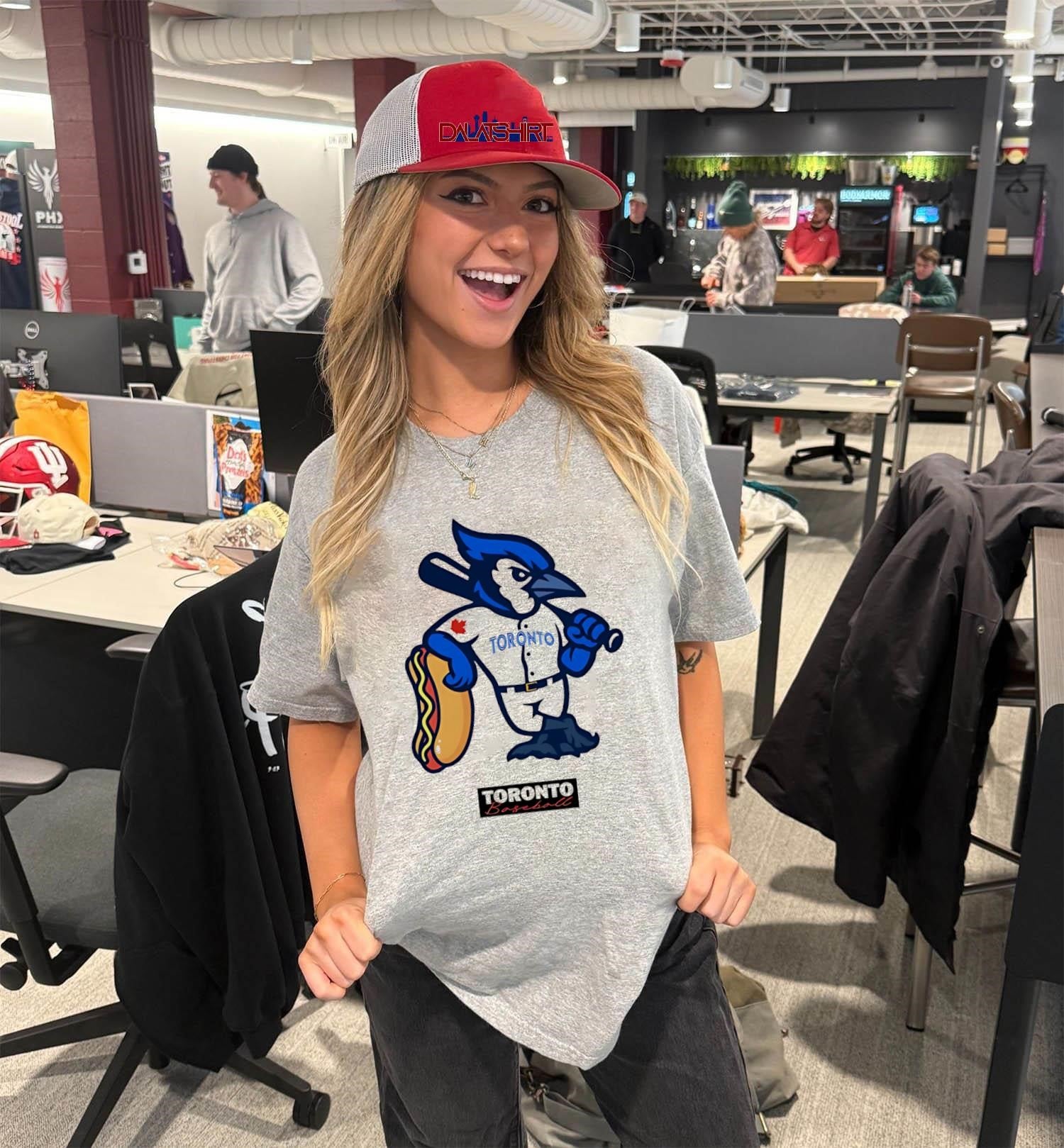 Toronto Baseball Blue Jay Mascot Giant Hot Dog shirt