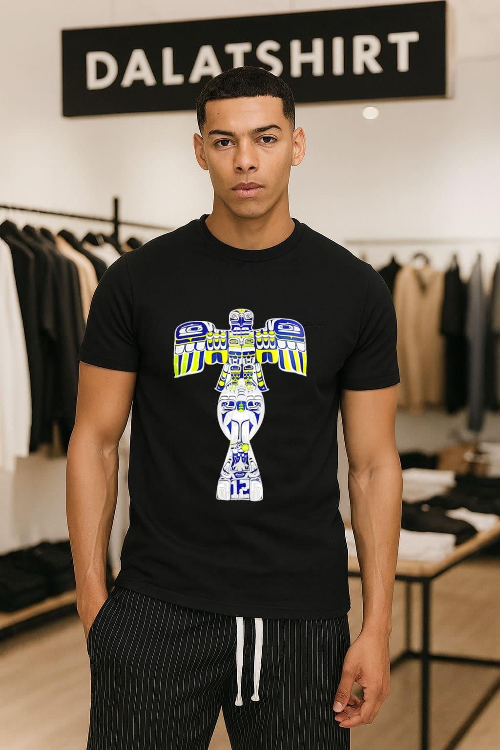 Traditional Totem Pole Spirit Bird Number 12 Fan shirt