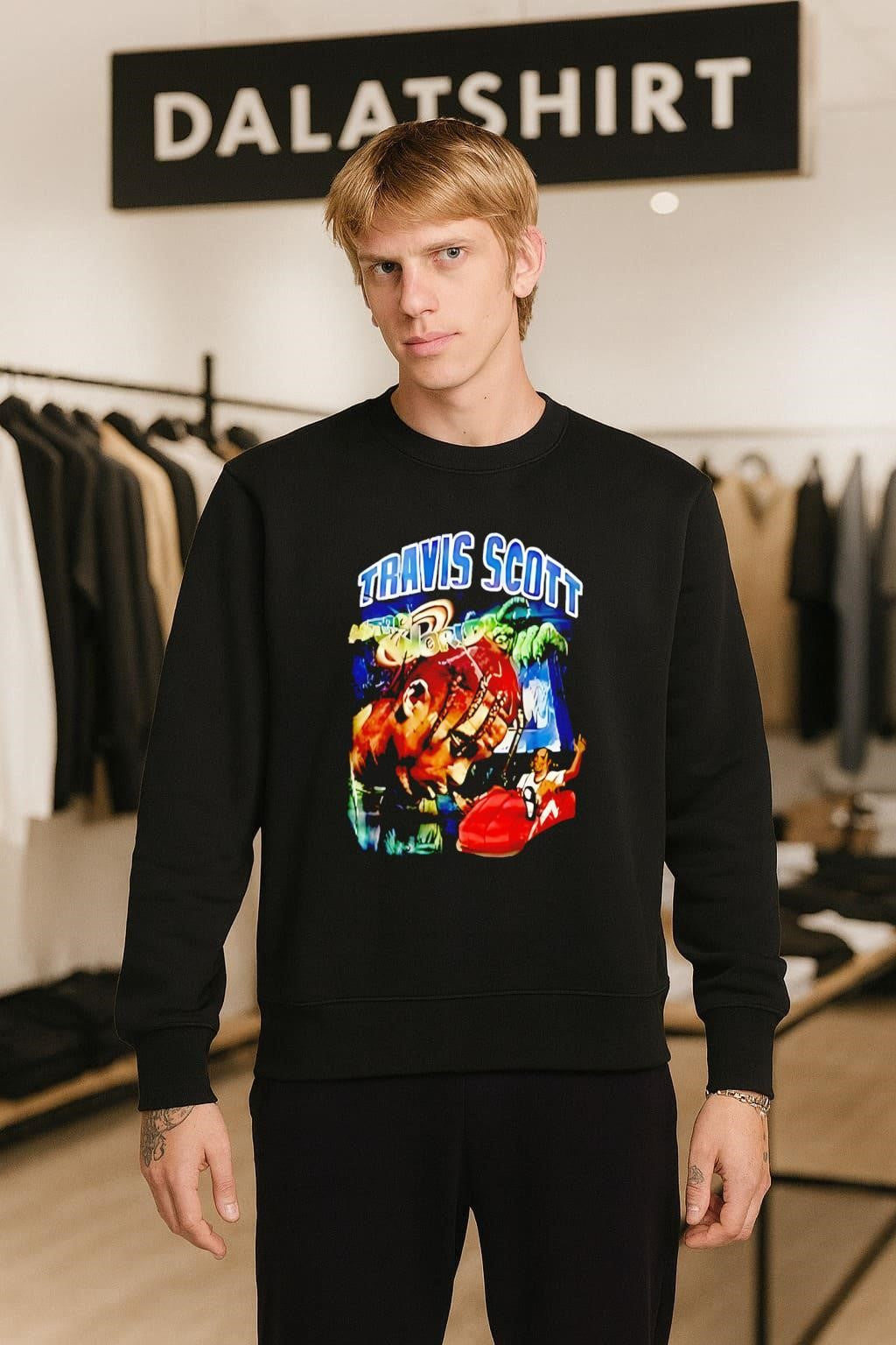 Travis Scott Astroworld Head and Roller Coaster shirt