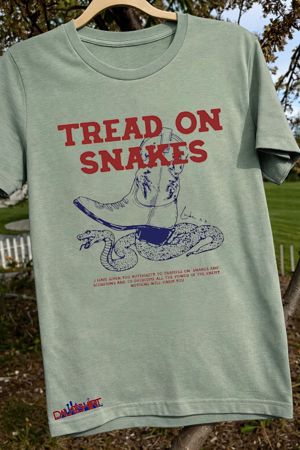 Tread On Snakes Luke 10 19 Bible Verse Boot shirt
