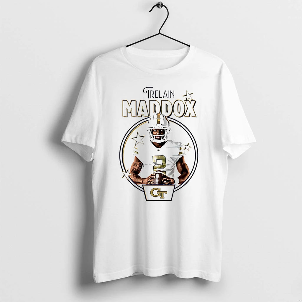 Trelain Maddox Georgia Tech Yellow Jackets Illustrated Tshirts Sweater