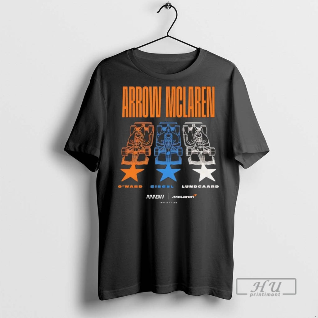 Trending 2025 Arrow Mclaren Racing Team Oward Siegel Lundcaard Graphic Tee Shirts Sweatshirt Hoodies