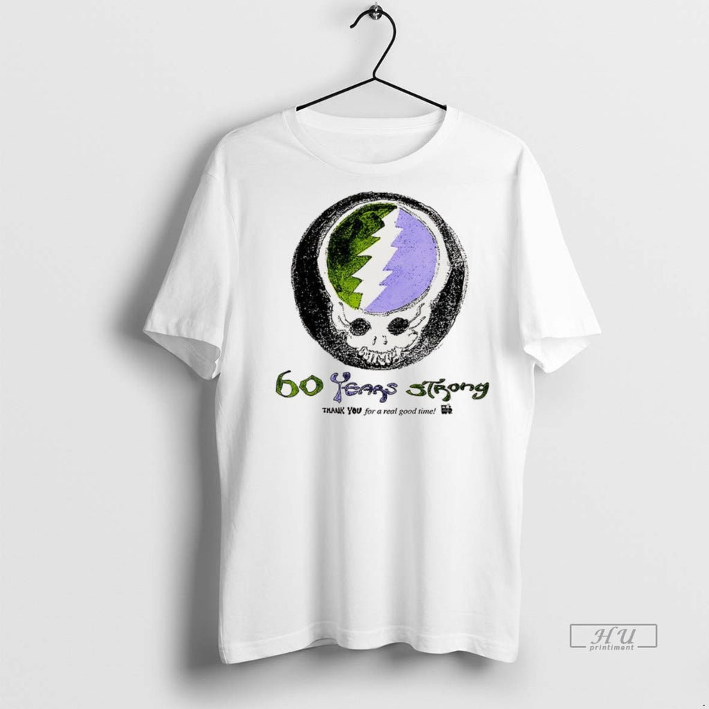 Trending 60 Years Strong Thank You For A Real Good Time Skull Halloween Sketch Tee