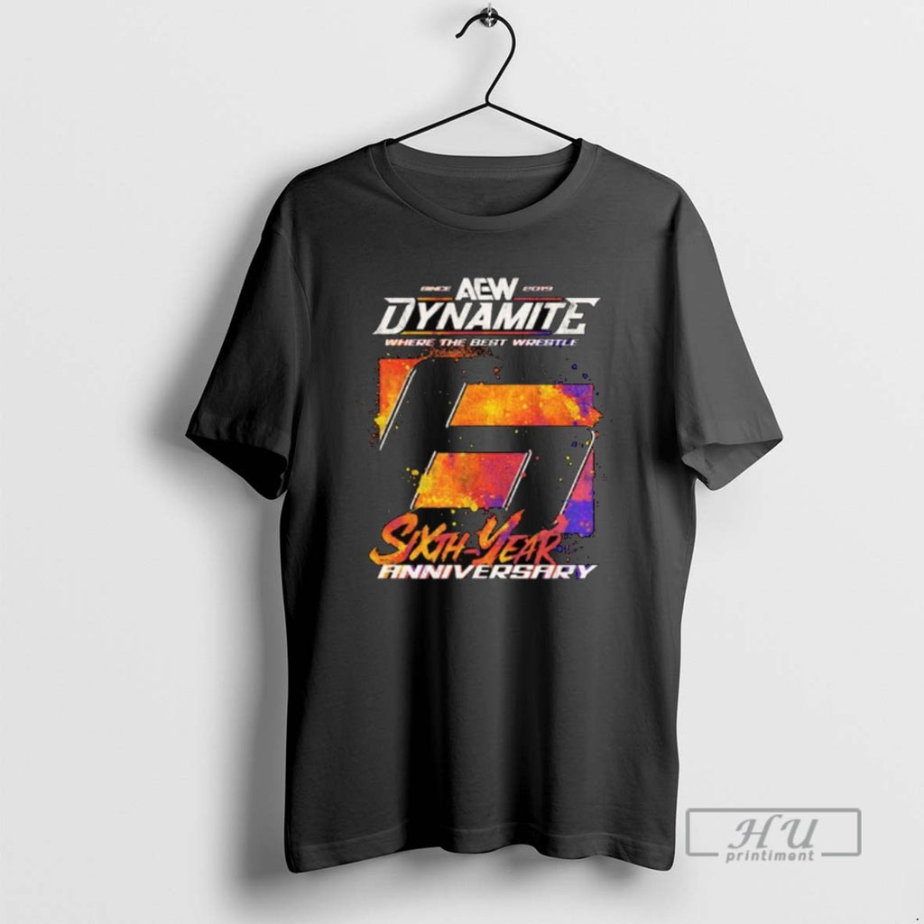 Trending Aew Dynamite Where The Best Wrestle 6th Anniversary Long Sleve T Shirts