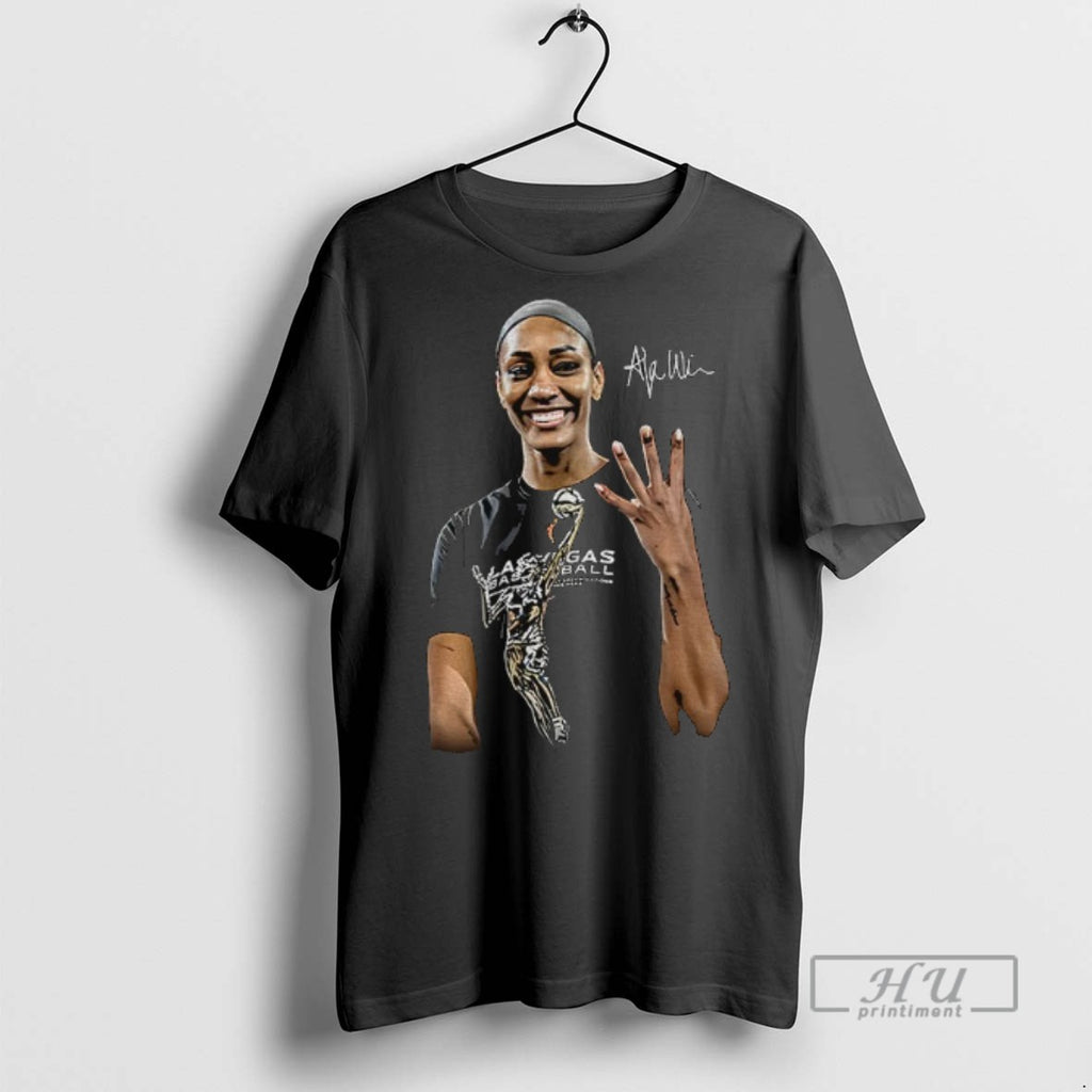 Trending Aja Wilson Las Vegas Aces Wnba Basketball 2025 Signature Graphic Tee Shirt Sweatshirt Hoodies