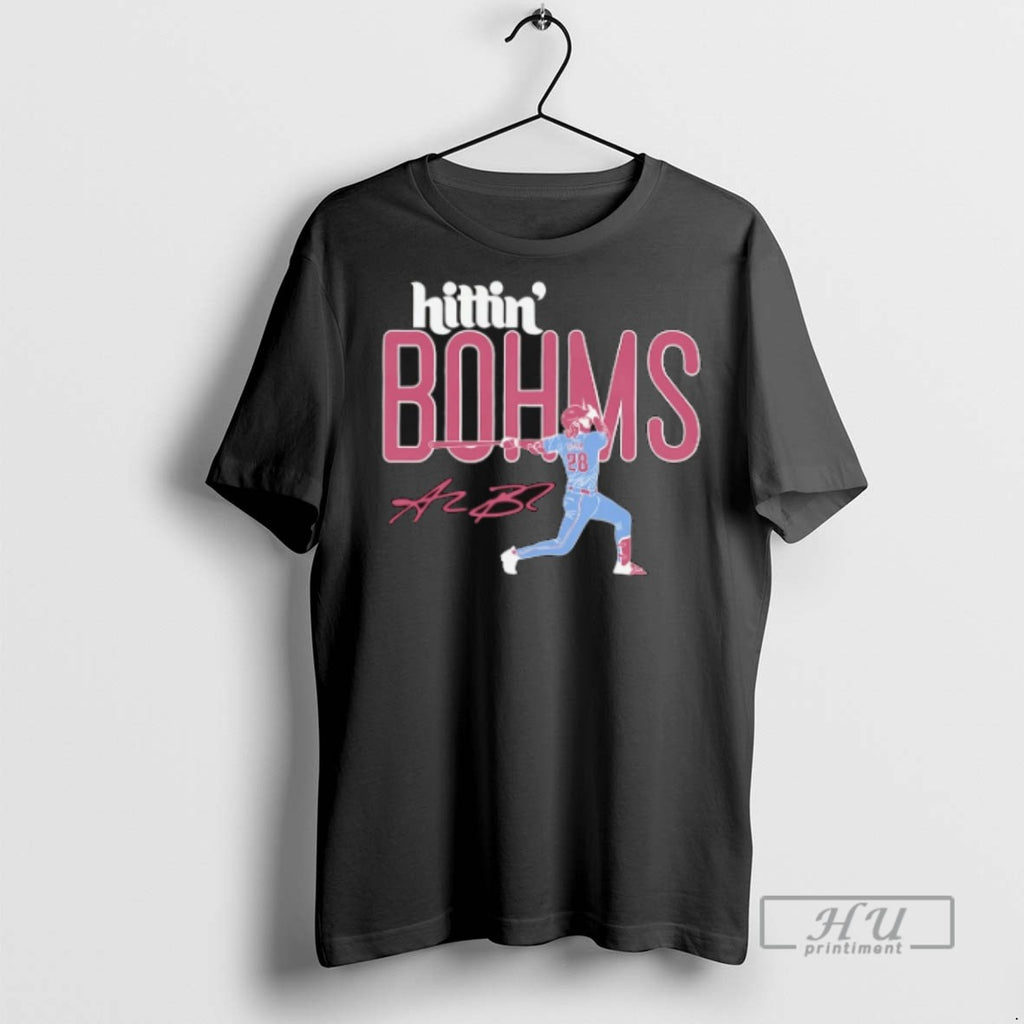 Trending Alec Bohm Hittin Bohms Philadelphia Phillies Signature Art T Shirts Sweatshirt Hoodies