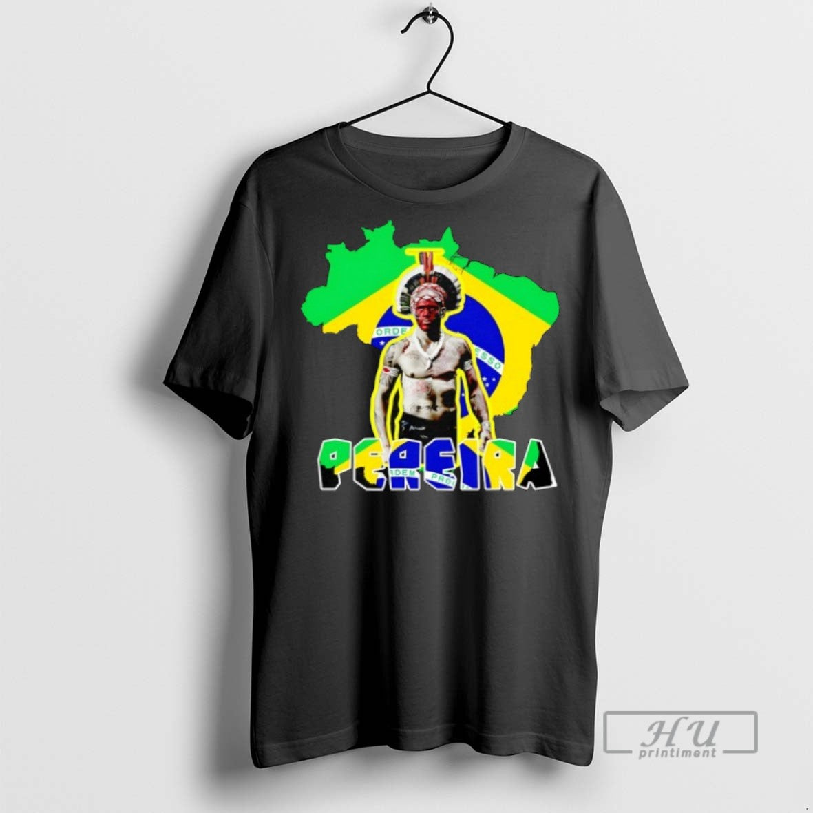 Trending Alex Pereira Poatan Indigenous Warrior Brazil Flag Heritage T Shirts Sweatshirt Hoodies