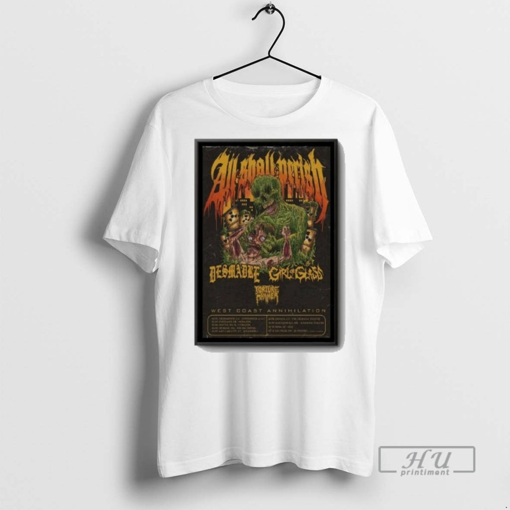 Trending All Shall Perish West Coast Annihilation October 2025 T Shirts Sweatshirt Hoodies