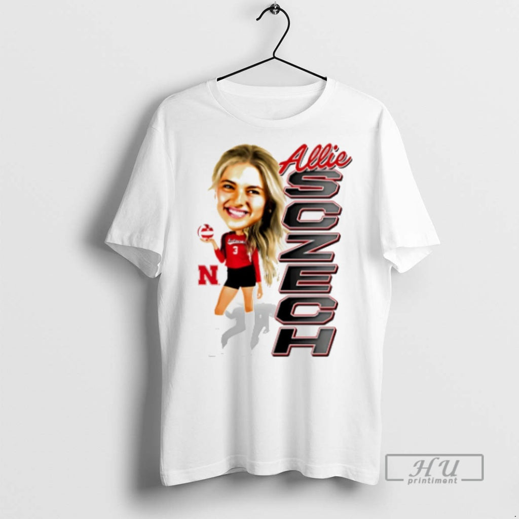 Trending Allie Sczech Nebraska Volleyball Caricature T Shirts Sweatshirt Hoodies