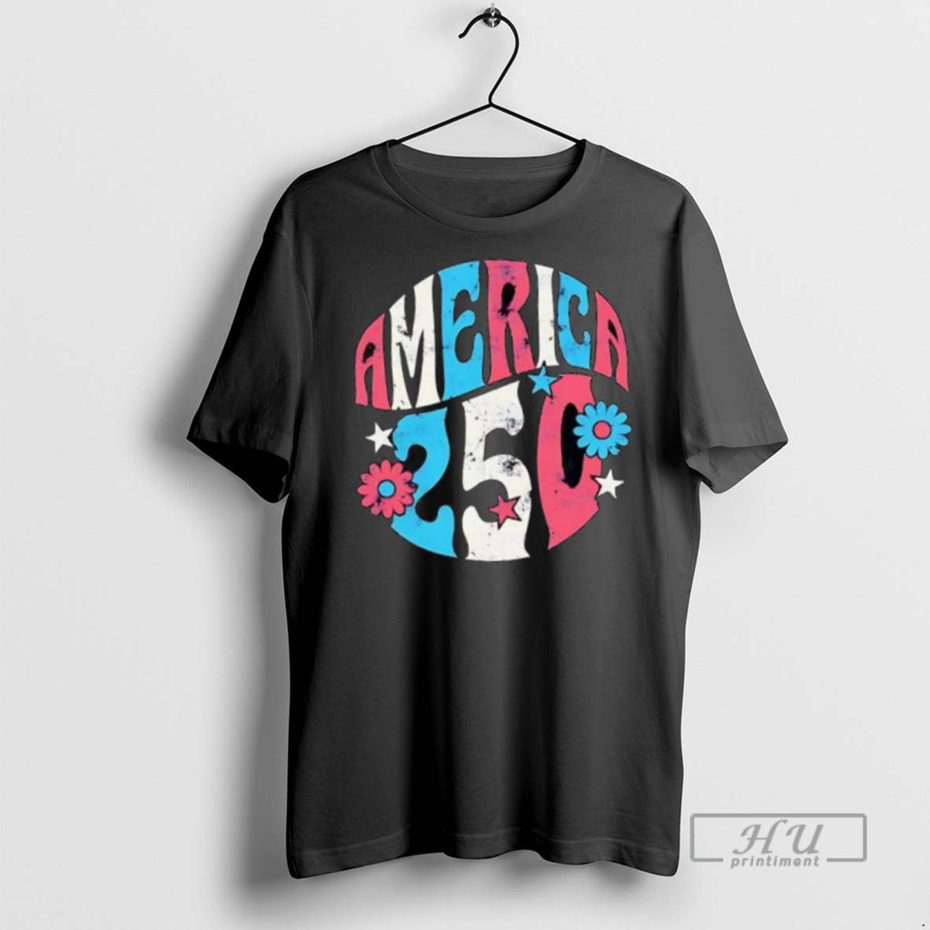 Trending America 250th Anniversary Flowers T Shirt