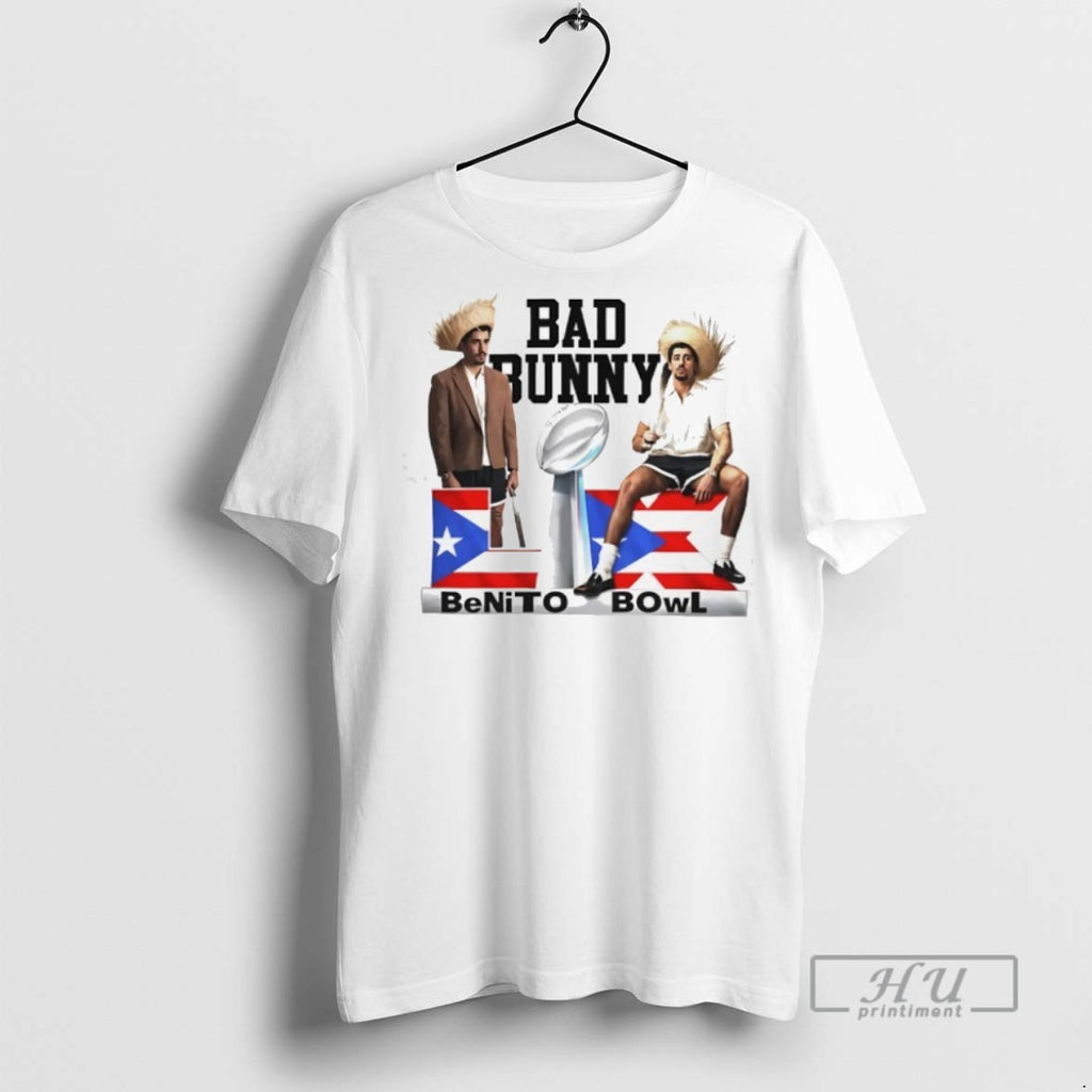 Trending Bad Bunny Benito Antonio Martinez Ocasio Bowl Lix Graphic Tee Shirts Sweatshirt Hoodies