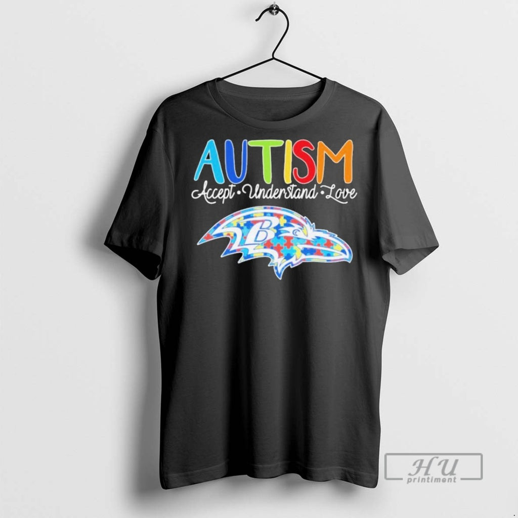 Trending Baltimore Ravens Autism Accept Understand Love T Shirt
