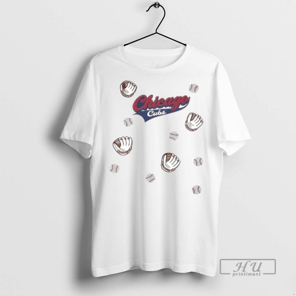 Trending Baseball Glove Chicago Cubs Ornaments Graphic Tee Shirts Sweatshirt Hoodies