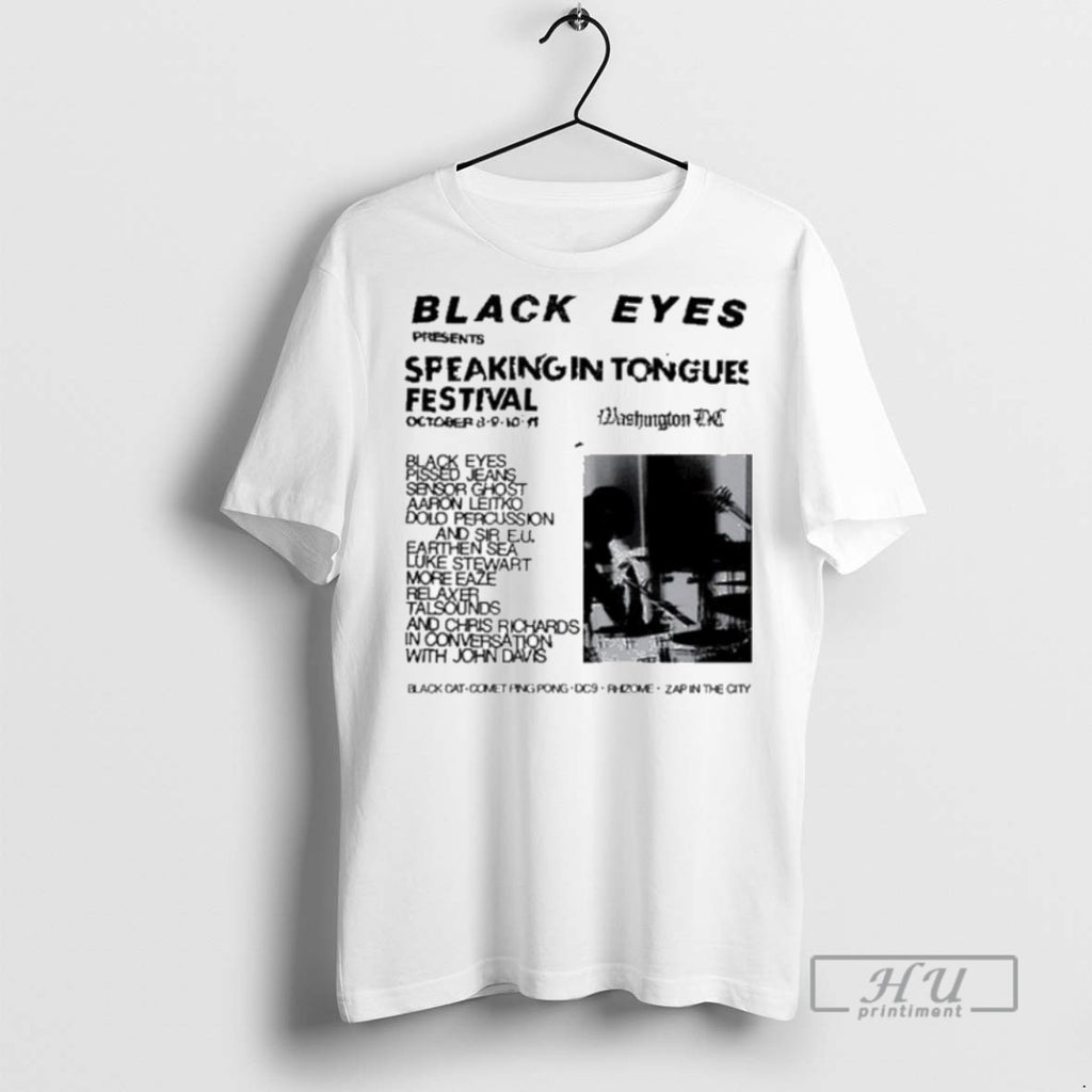 Trending Black Eyes Dischord Speaking In Tongues Festival 2025 Graphic Tee Shirt Sweatshirt Hoodies