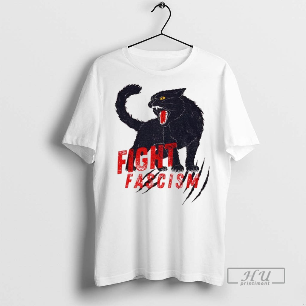 Trending Black Cat Fight Fascism Antifascism Anti Fascism T Shirt
