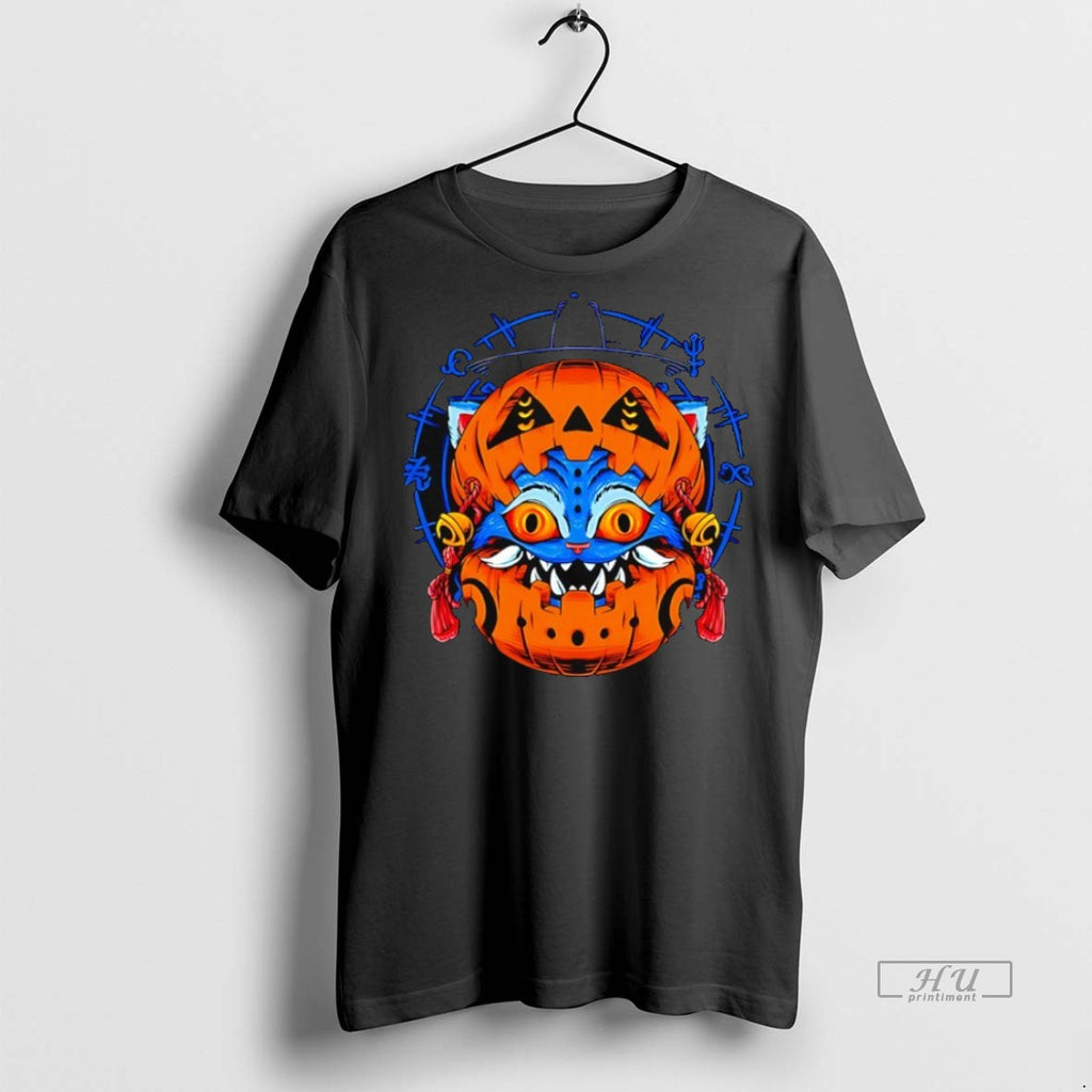 Trending Blue Tiger Derpy Inside Pumpkin Halloween Shirt Sweater