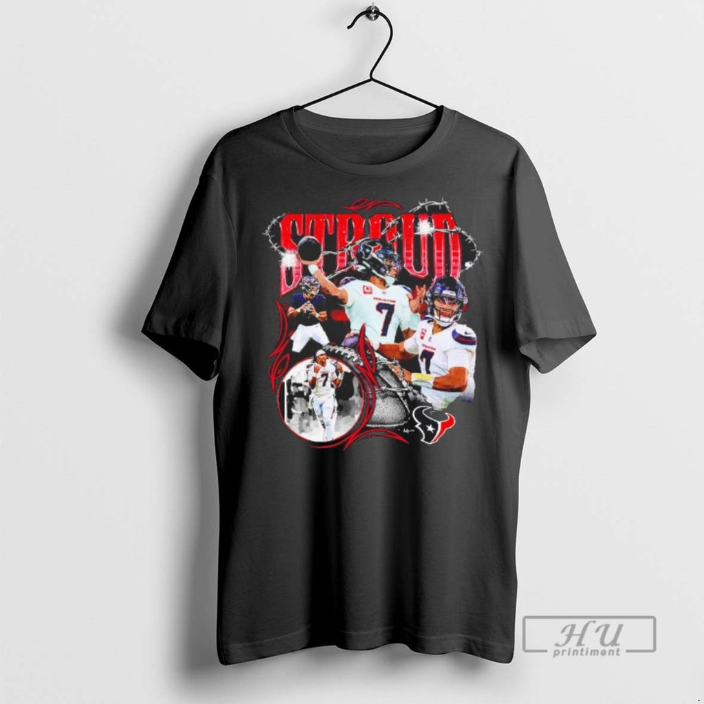 Trending Cj Stroud Houston Texans Notorious Player Graphic Blackshirt T Shirts