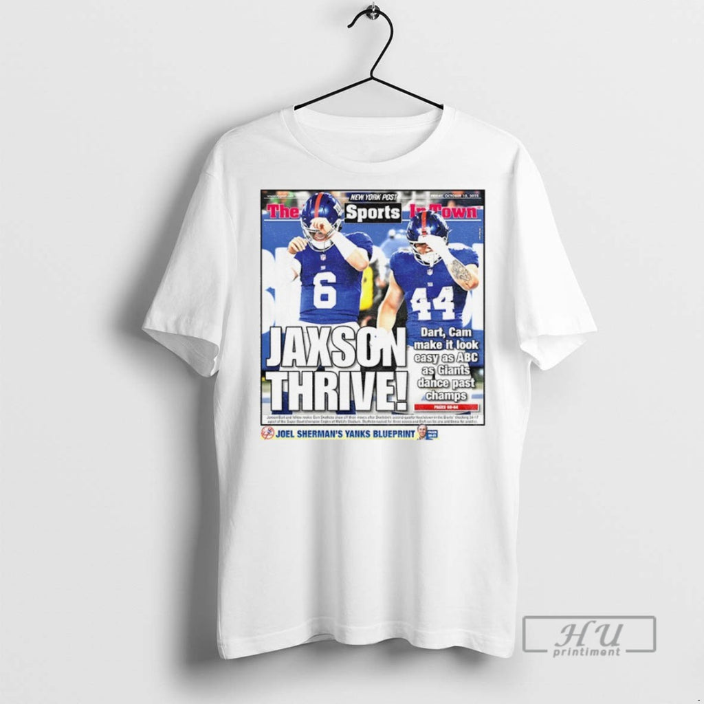 Trending Cam Skattebo The Sports In Town Jaxsoc Thrive New York Giants Graphic Tee Shirts