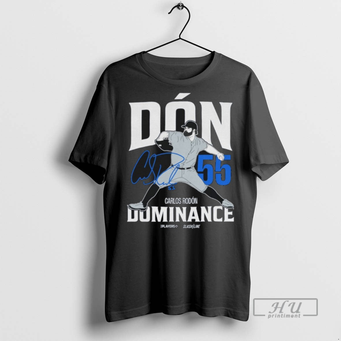 Trending Carlos Rodon Don Dominance 55 New York Yankees Mlb Slash Line Signature Graphic Tee