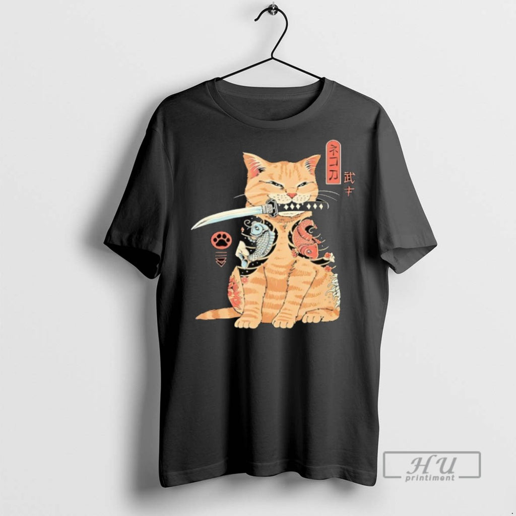 Trending Cats Japanese Samurai Ninja Cat Kawaii Tattoo T Shirts Sweatshirt Hoodies