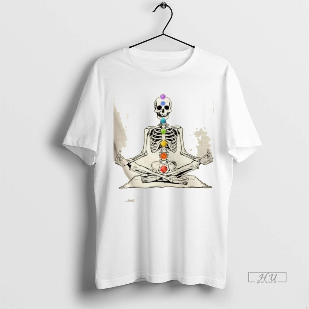 Trending Chakra Skeleton Halloween Graphic Tee Shirt Sweater
