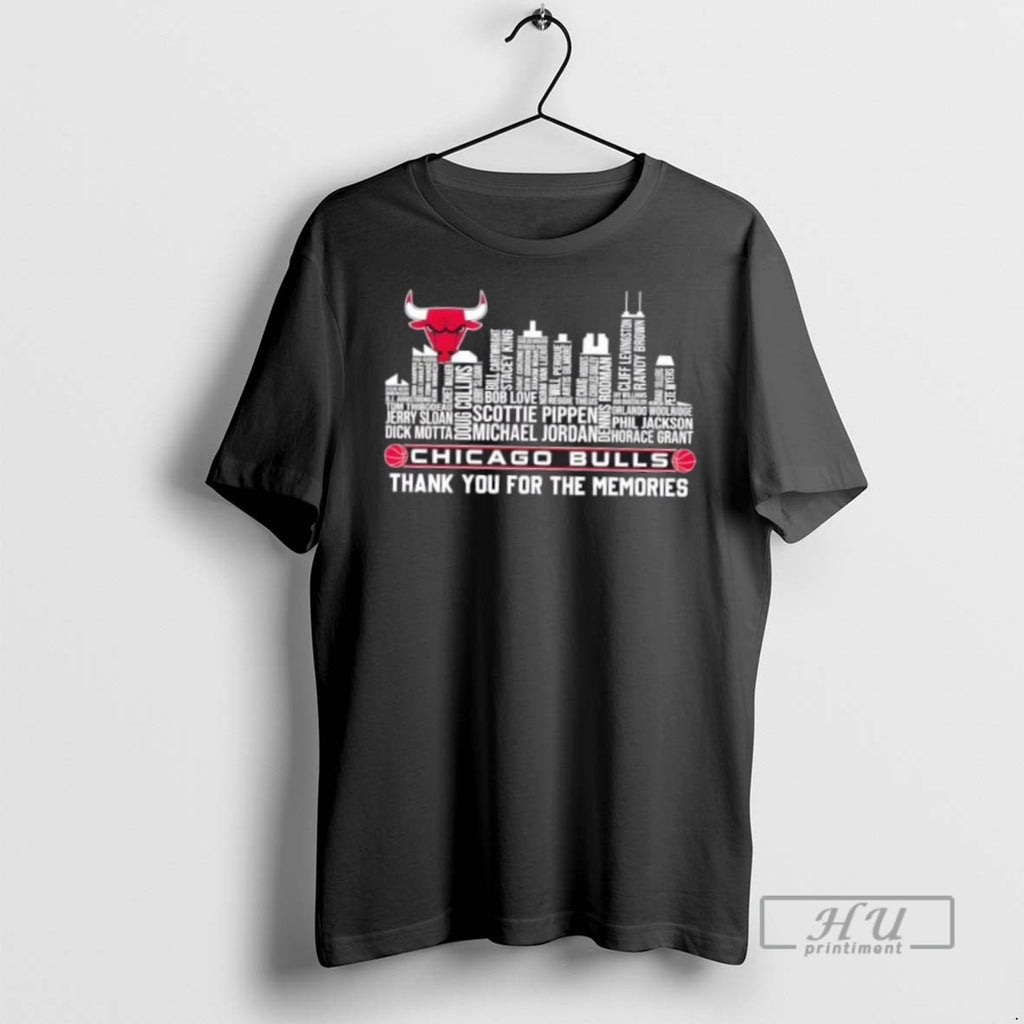 Trending Chicago Bulls Basketball All Names City Thank You For The Memories Skyline