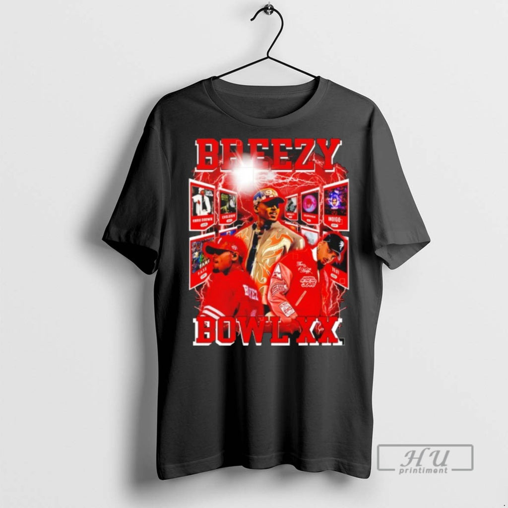 Trending Chris Brown Breezy Bowl Xx Tour 2025 Music Fan T Shirt