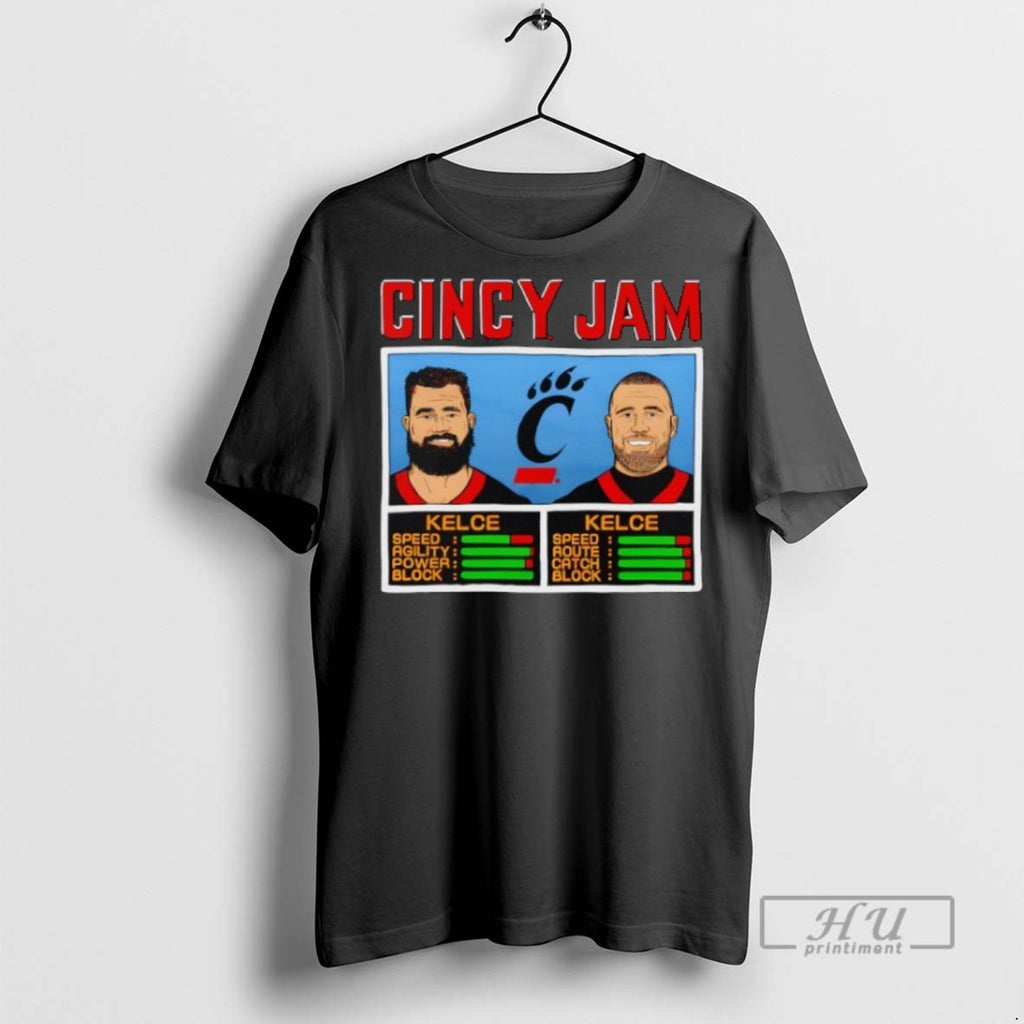 Trending Cincinnati Bearcats Cincy Jam Jason Kelce And Travis Kelce Graphic Tee Shirts Sweatshirt Hoodies