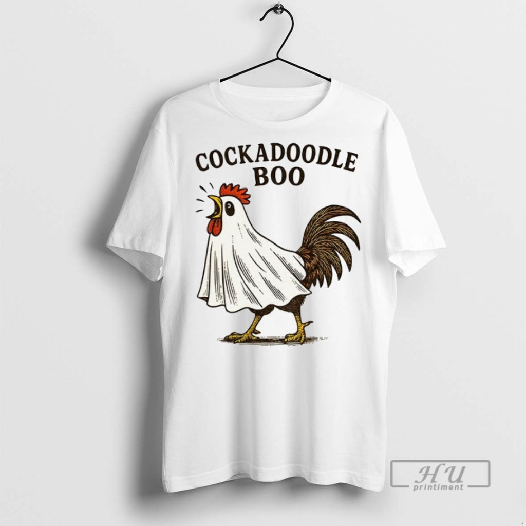 Trending Cock Ghost Cockadoodle Boo Halloween 2025 Graphic Tee Shirts Sweatshirt Hoodies