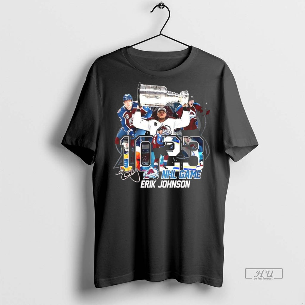 Trending Colorado Avalanche Erik Johnson Celebrate 1023 Nhl Games 2025 Shirt Sweater