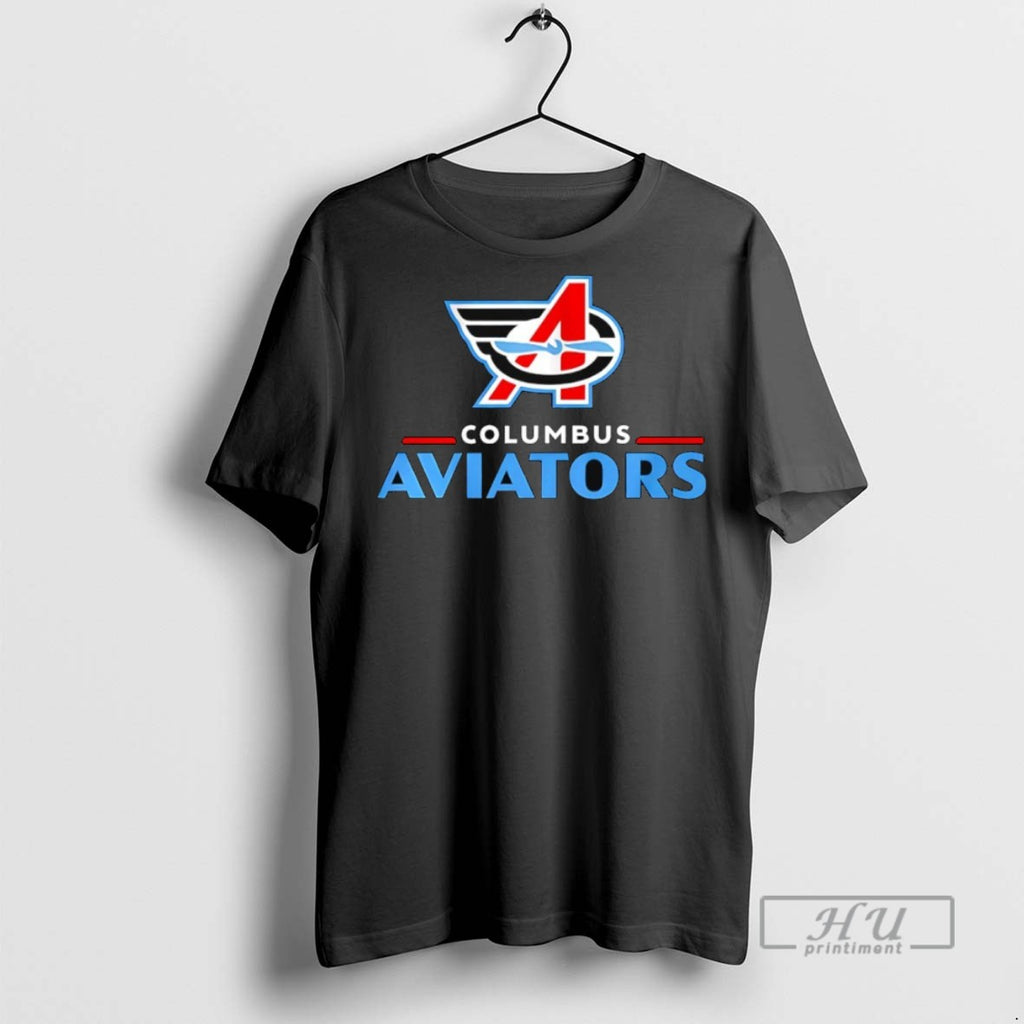 Trending Columbus Aviators Lockup Logo T Shirt