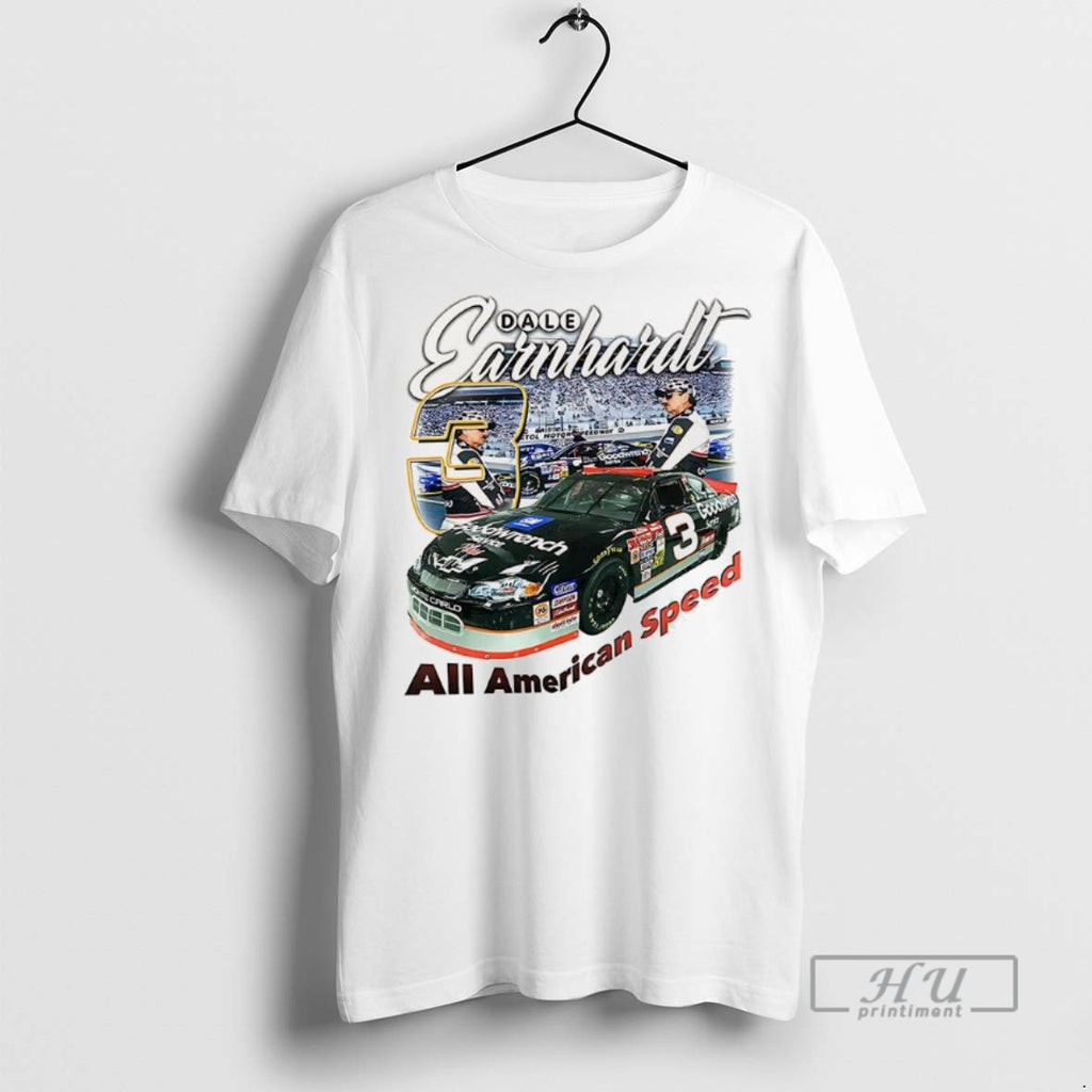 Trending Dale Earnhardt And Chevrolet Monte Carlo Number 3 Nascar All American Speed Graphic Tee