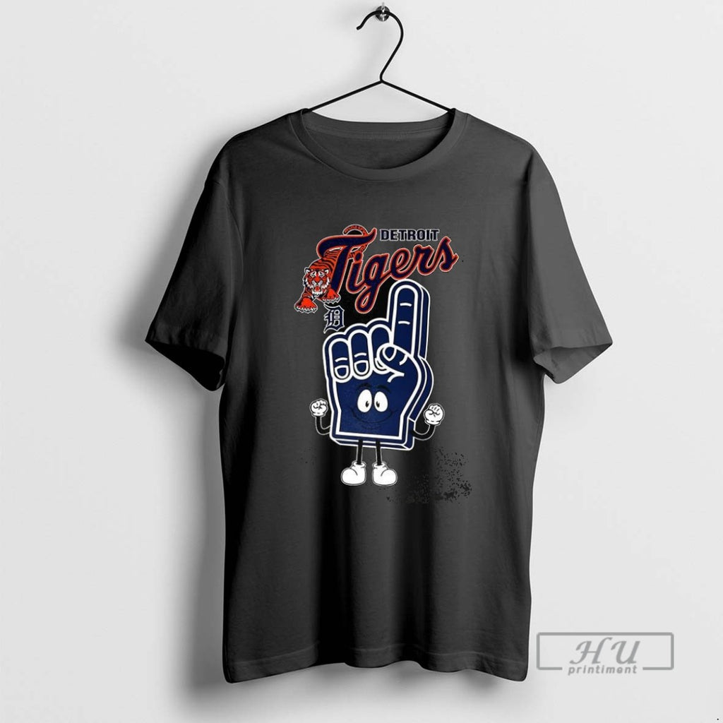 Trending Detroit Tigers Baseball Foam Finger Number 1 T Shirt