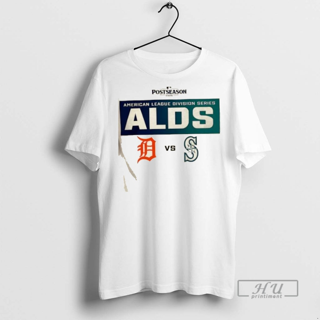 Trending Detroit Tigers Vs Seattle Mariners 2025 Postseason Mlb Alds Matchup Graphic Tee Shirts