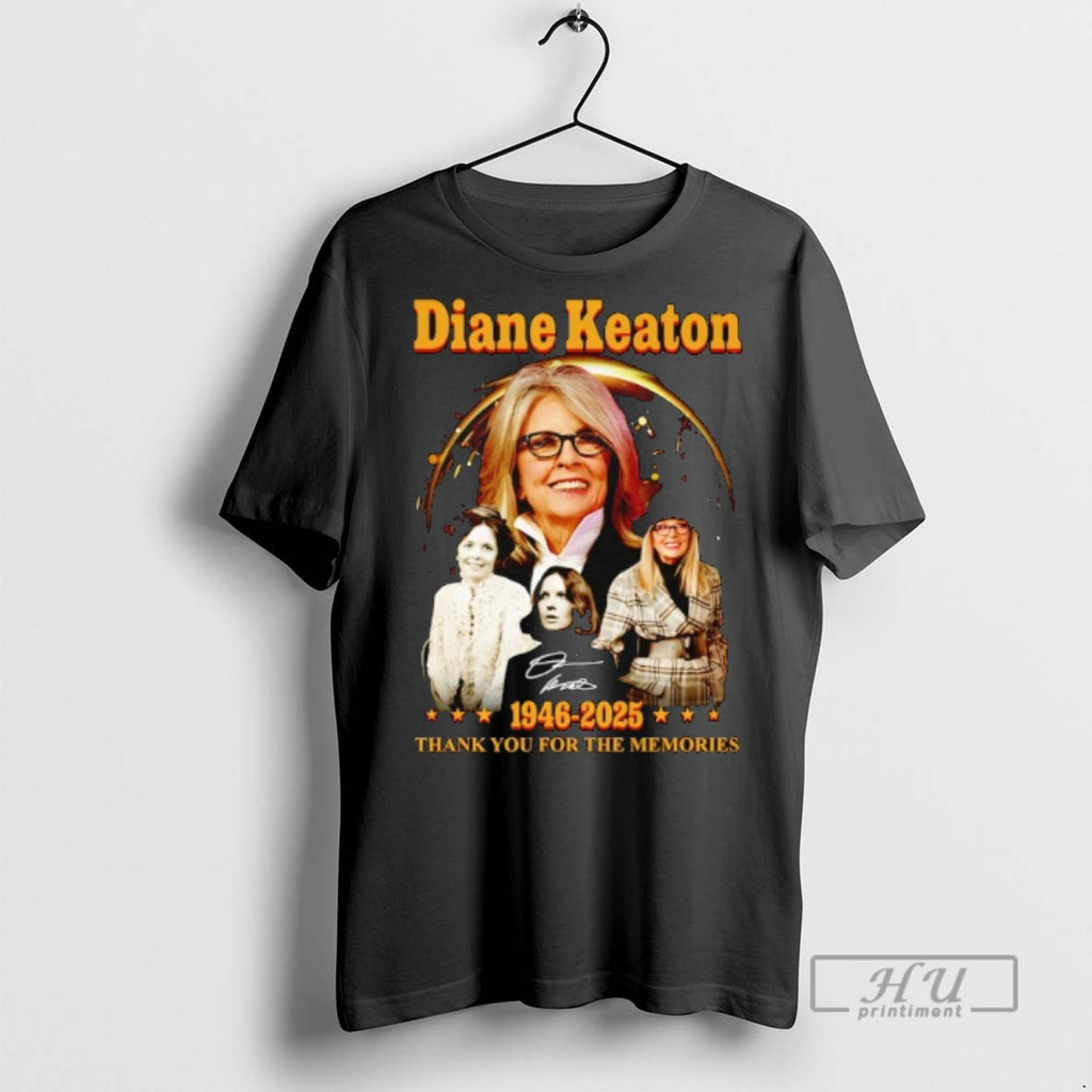 Trending Diane Keaton 1946 2025 Thank You For The Memories Signature Graphic Tee Shirt