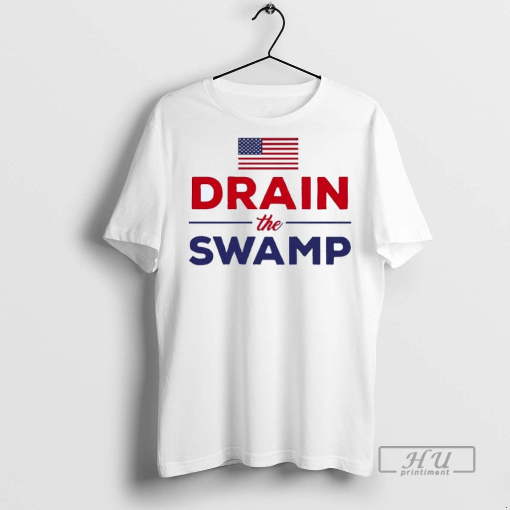 Trending Drain The Swamp Obamacare Us Flag Mens White Tee T Shirts