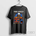 Trending Free Speech Prisoner Of Expression Gagged Skeleton Caricature T Shirts