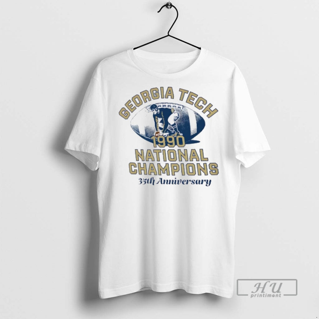 Trending Georgia Tech Yellow Jackets 1990 National Champions 35th Anniversary T Shirts Sweatshirt Hoodies