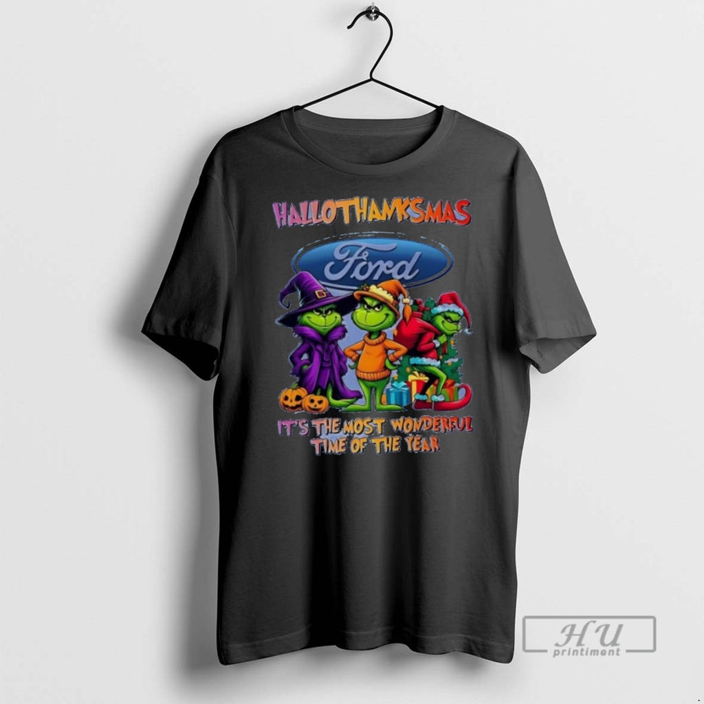 Trending Grinch Hallothanksmas Ford Most Wonderful Time Of The Year T Shirt
