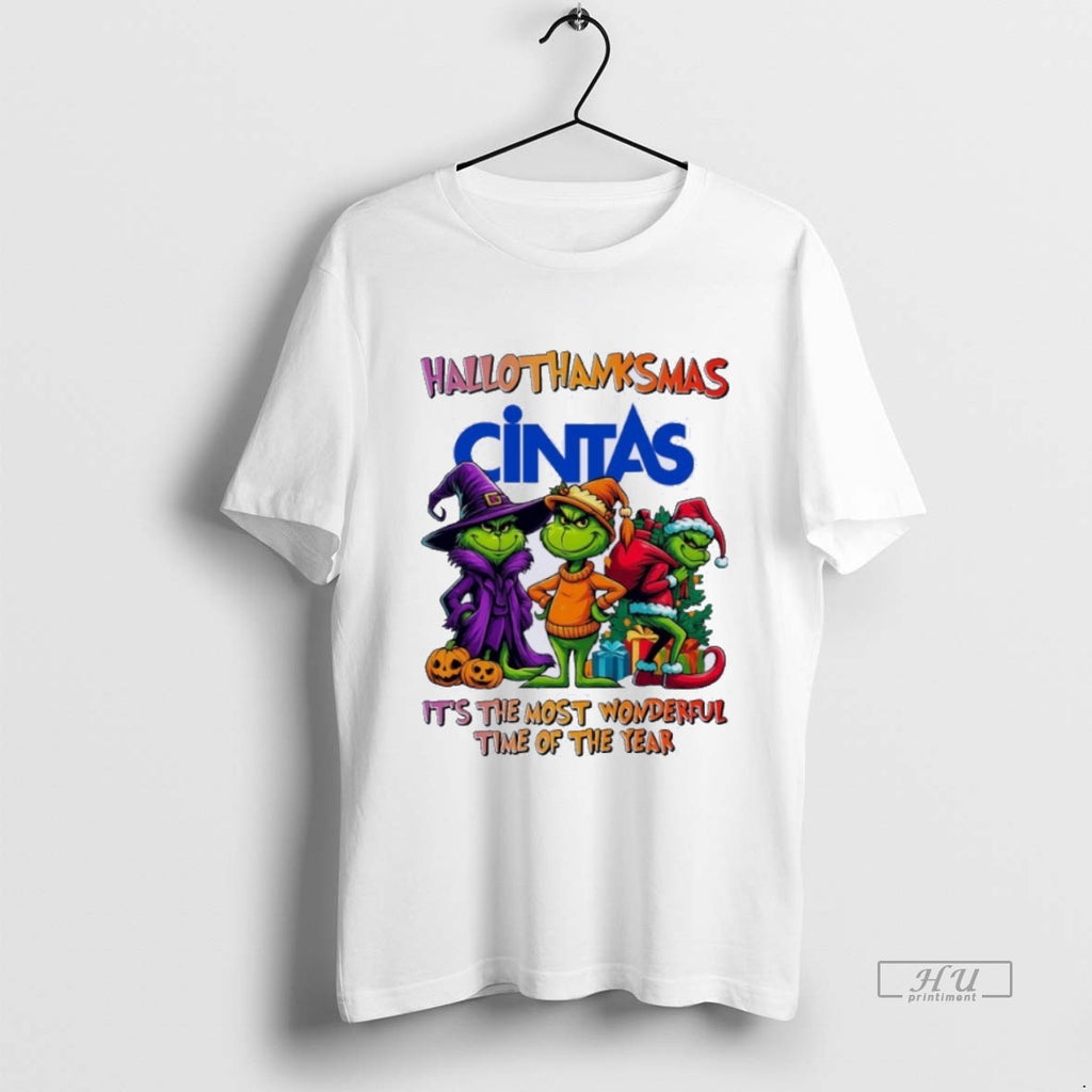 Trending Grinch X Cintas Hallothanksmas Its The Most Wonderful Time Of The Year Shirt Sweater