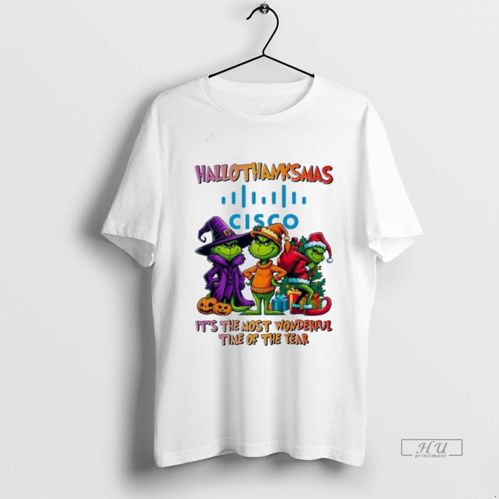 Trending Grinch X Cisco Hallothanksmas Its The Most Wonderful Time Of The Year Shirt Sweater