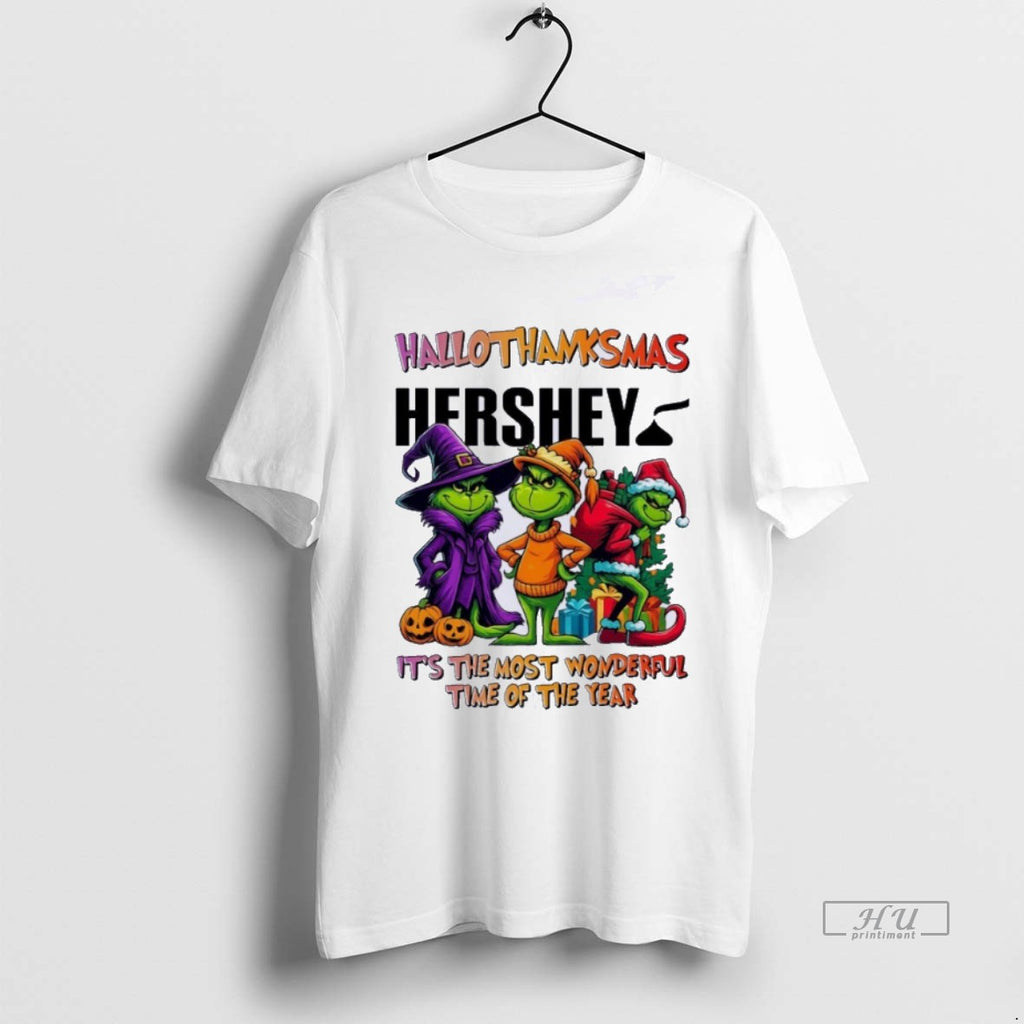 Trending Grinch X Hershey Hallothanksmas Its The Most Wonderful Time Of The Year Shirt Sweater