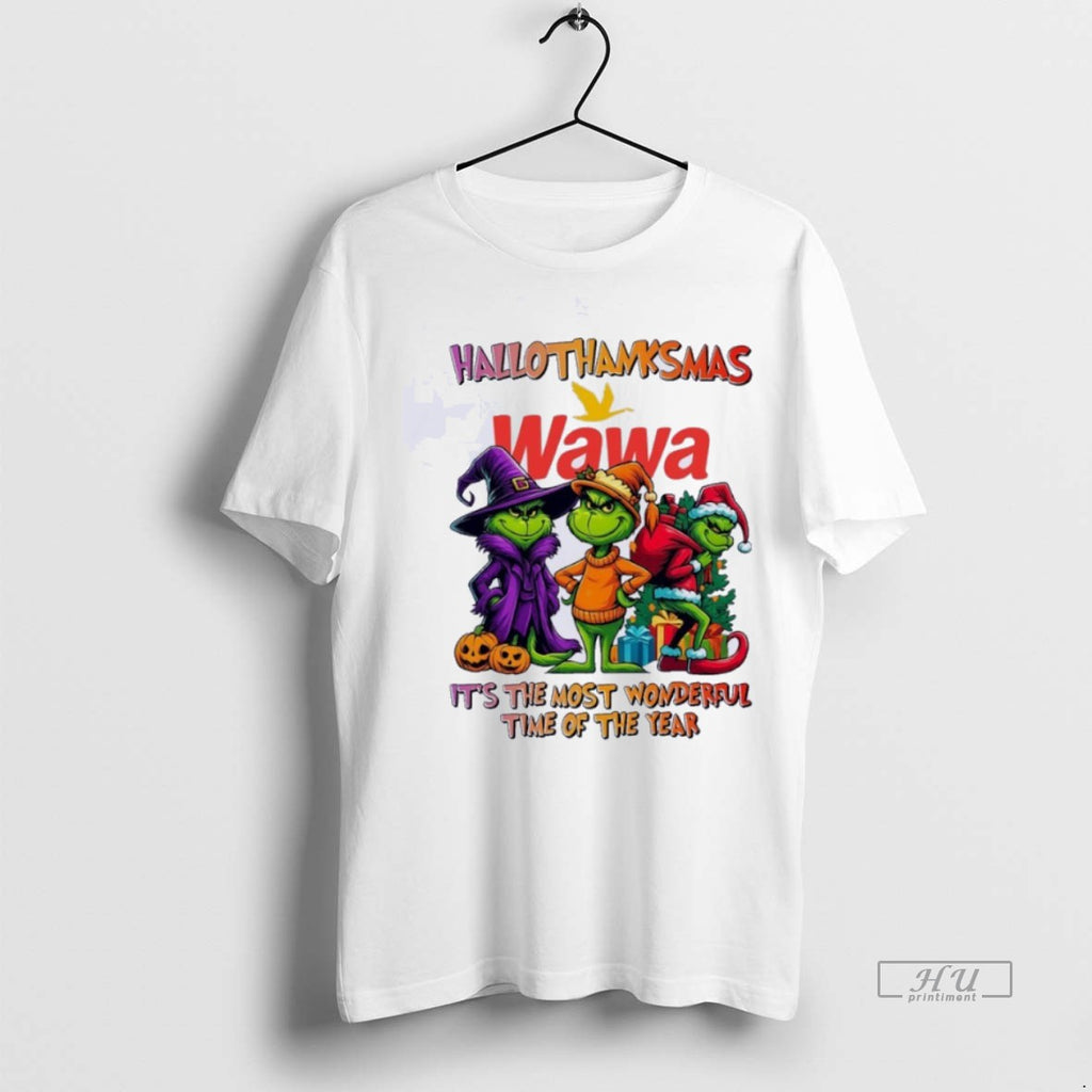 Trending Grinch X Wawa Hallothanksmas Its The Most Wonderful Time Of The Year Shirt Sweater