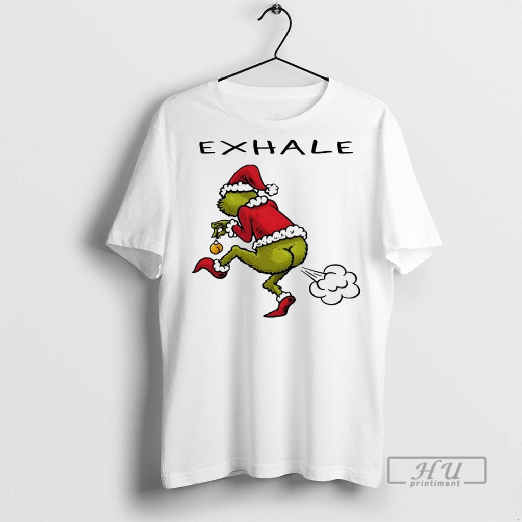Trending Grinch Exhale Christmas Christmas White T Shirt