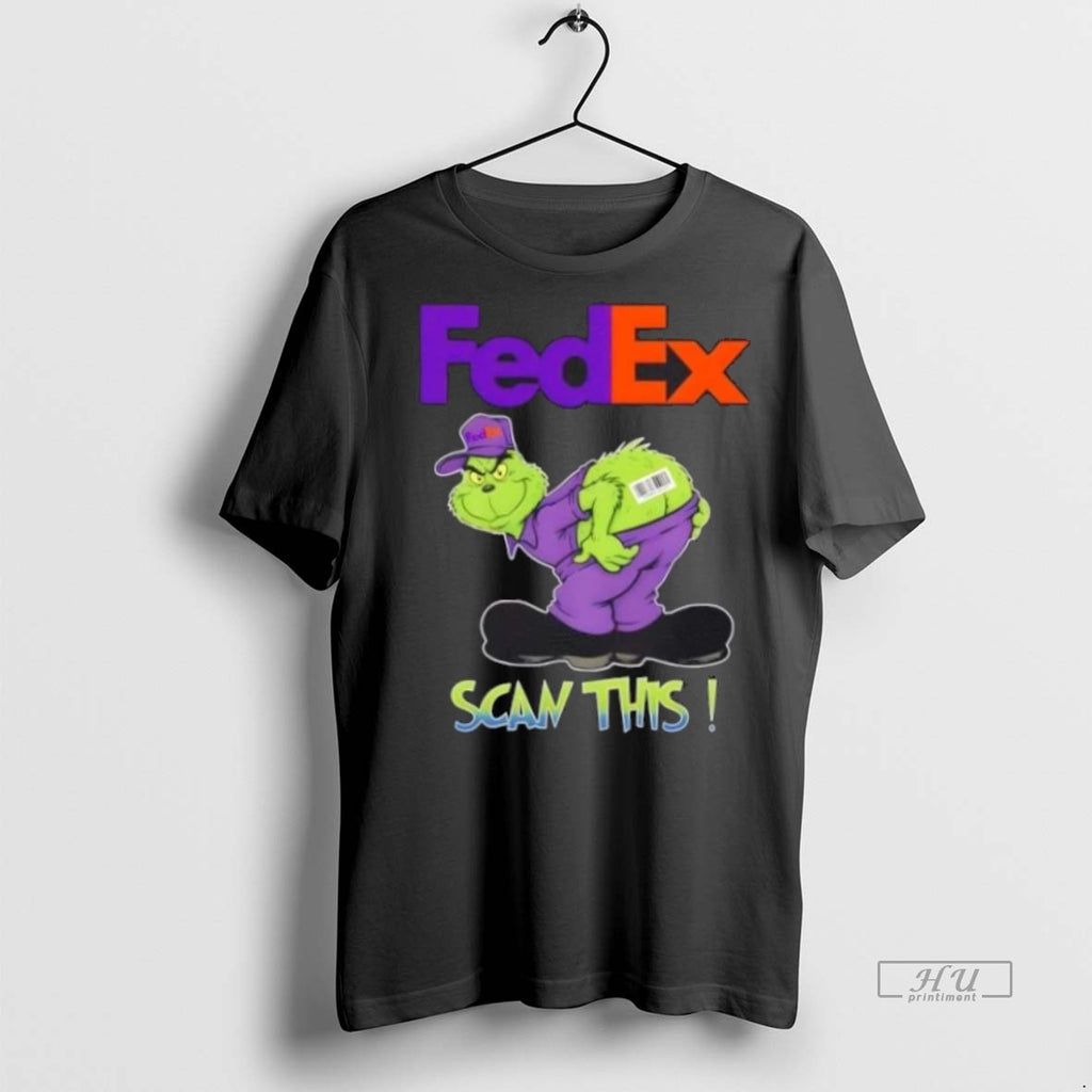 Trending Grinch X Fedex Scan This Ass Graphic Tee Shirt Sweater