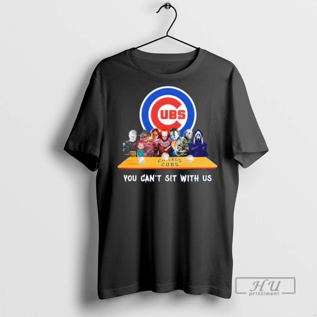 Trending Horror Movie Characters You Cant Sit With Us Chicago Cubs Halloween Graphic
