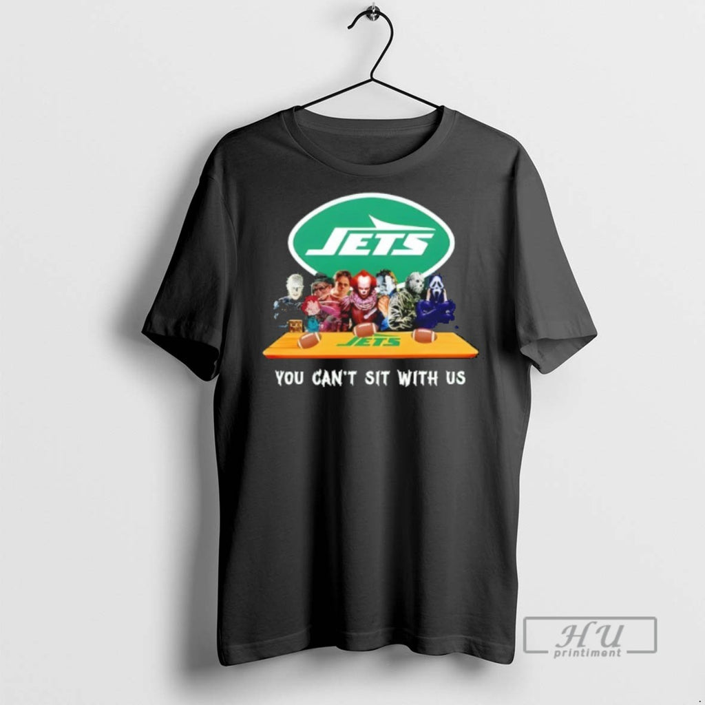Trending Horror Movie Characters You Cant Sit With Us New York Jets Halloween Graphic Tee