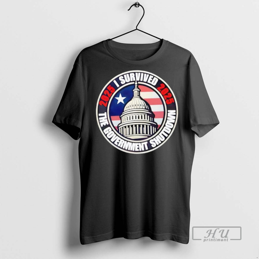 Trending I Survived The Government Shutdown 2025 Retro T Shirt